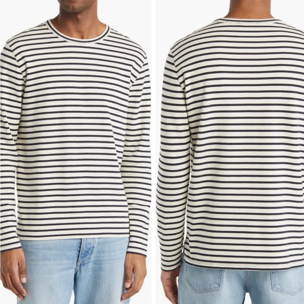 NWT Vince Brenton Stripe Long Sleeve T-Shirt